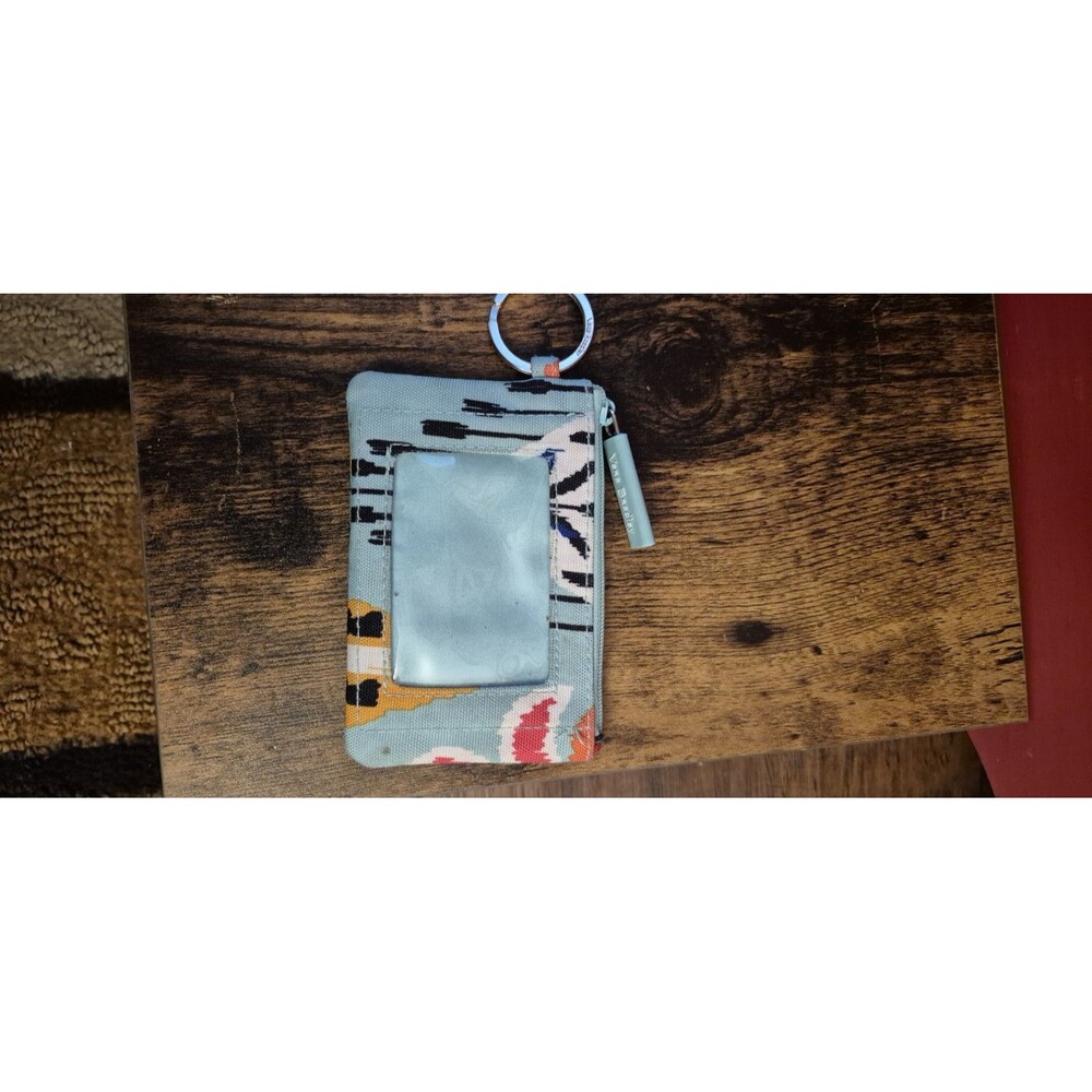 Vera Bradley Pueblo Zip ID Case Outlet Exclusive Barely Used Mint Green EUC